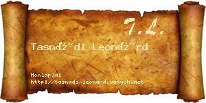 Tasnádi Leonárd névjegykártya